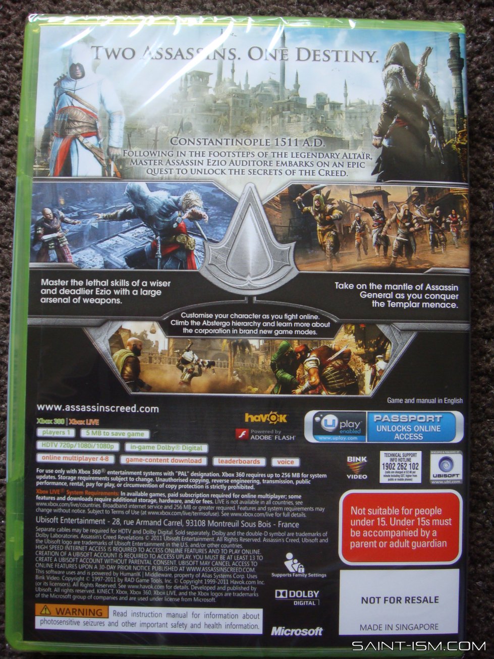 Assassins Creed Revelations 2011 Manual PLP Instructions